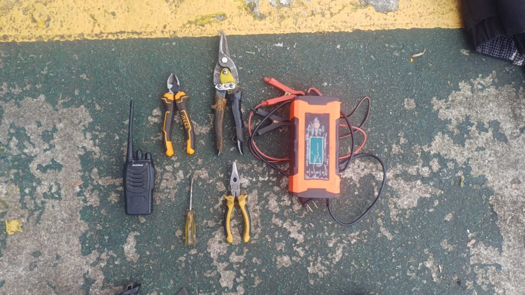 Herramientas utilizadas para la sustracción de vehículos